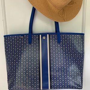 Tory Burch Blue Gemini Link Tote